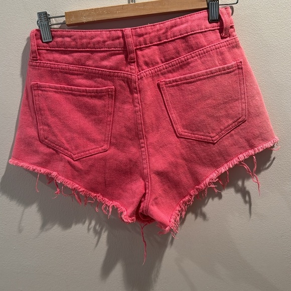 Superdown Dominique Pink Jean Shorts 27 - Picture 5 of 5
